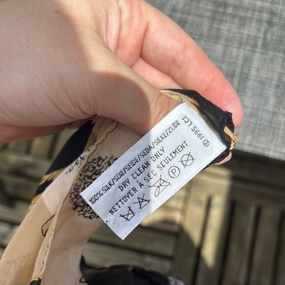 Vintage Liz Claiborne 100% Silk Elegant Patterned Fabric - Picture 6 of 6